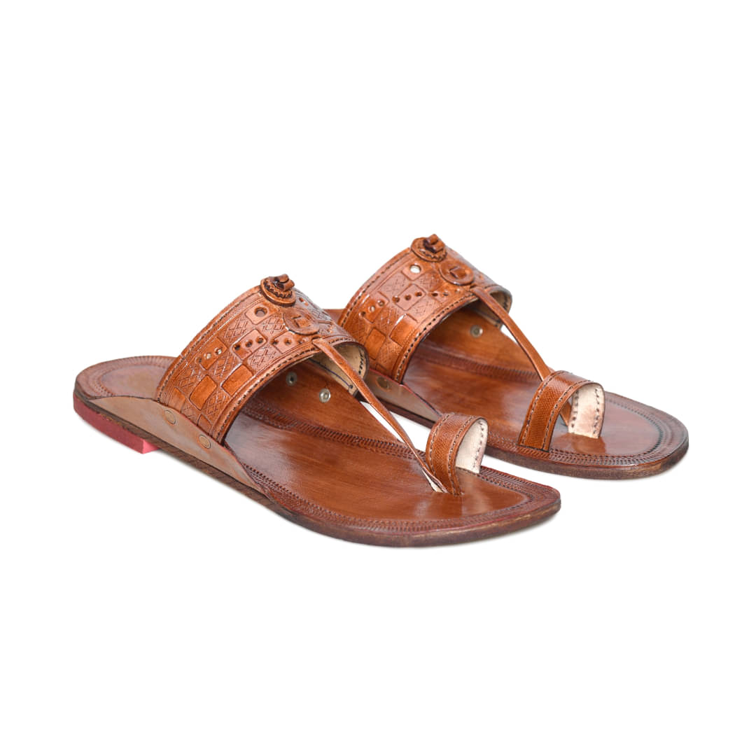    			STEPSOFT Brown Men's Kolhapuris