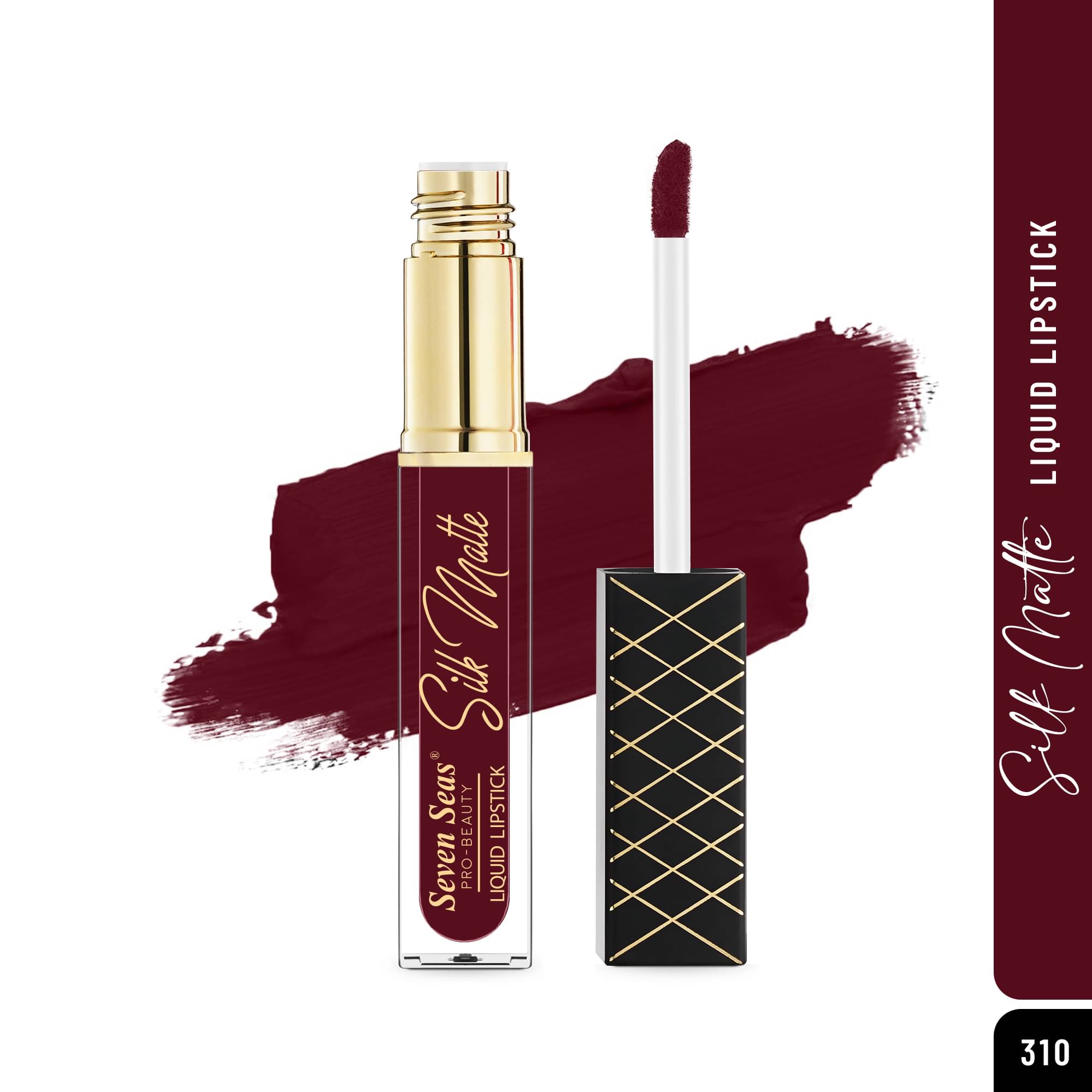 Seven Seas Silk Matte Long Stay High Coverage Glides Smoothly Liquid Lipstick (Claret,7ML) Seven Seas Silk Matte Long Stay High Coverage Glides Smoothly Liquid Lipstick (Claret,7ML)