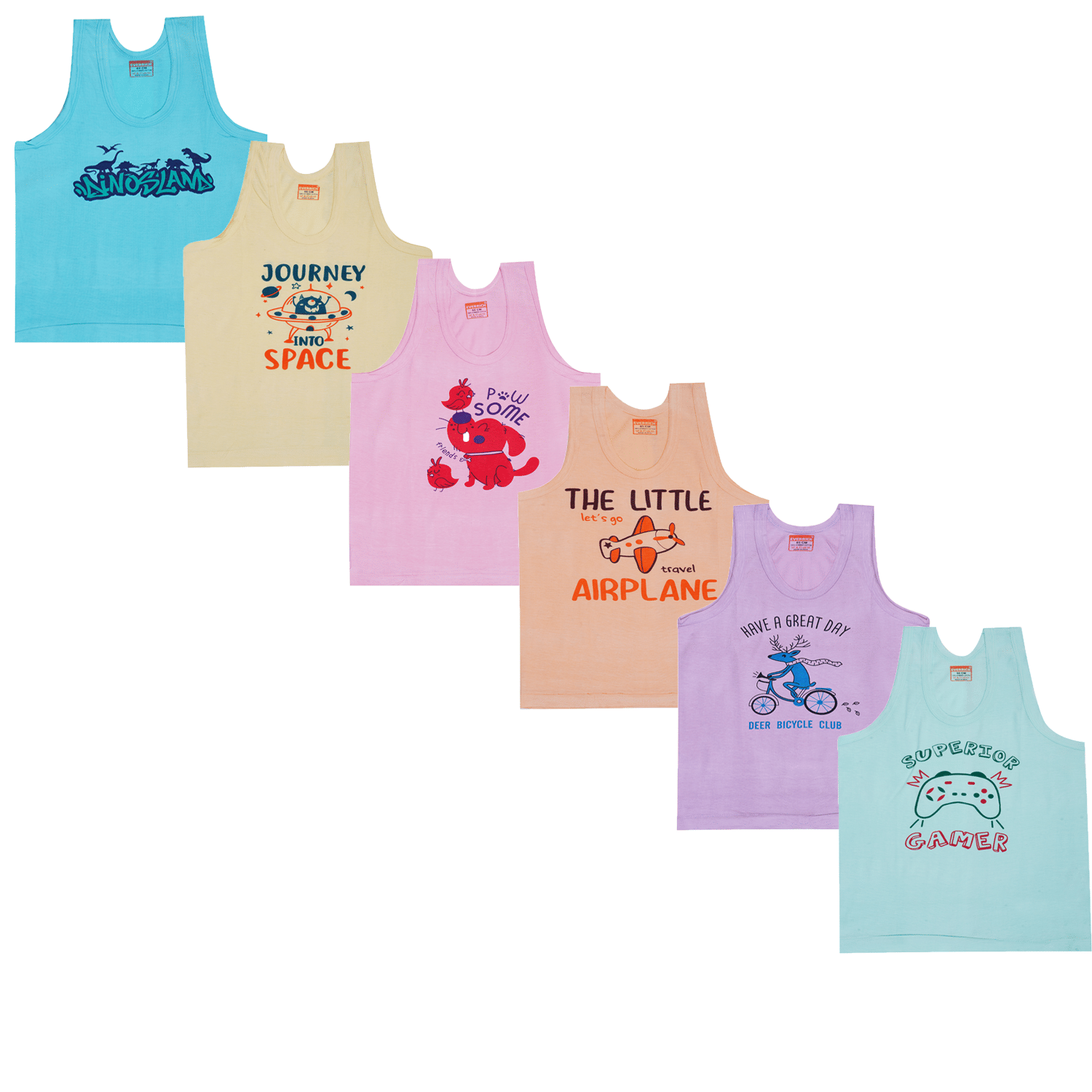 Skadoosh Pack of 6 Boys Cotton ( Multicolor ) - Nightwear & Loungewear | Buy online on ZillyBuy