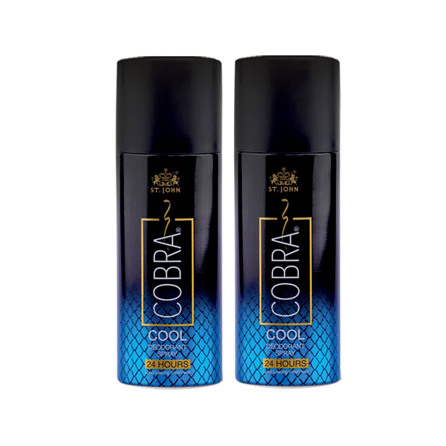St. John Cobra Cool Long Lasting Deodorant Spray for Men 50 ml ( Pack of 2 )