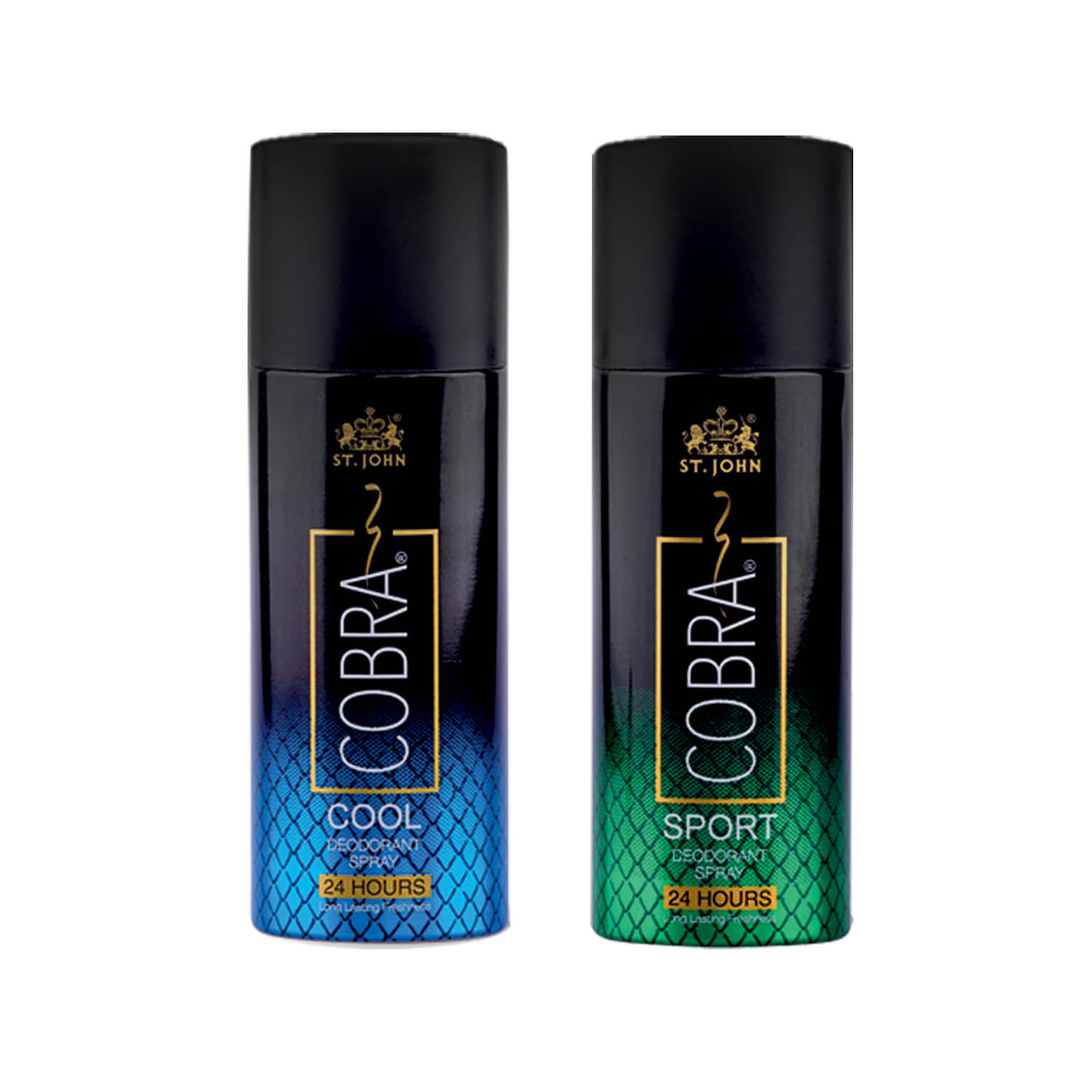 St. John Cobra Cool & Sport Long Lasting Deodorant Spray for Men 50 ml ( Pack of 2 )