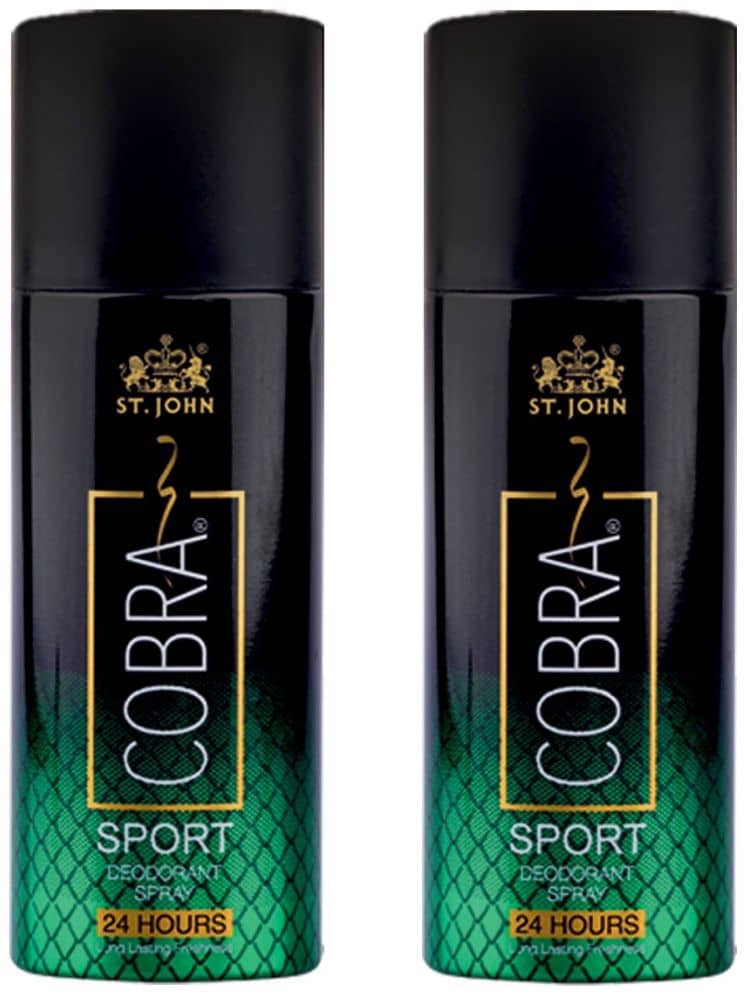 St. John Cobra Sport Long Lasting Deodorant Spray for Men 50 ml ( Pack of 2 )