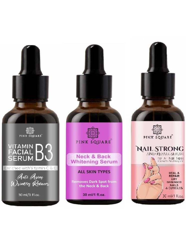 Vitamin B3 Face Serum, Neck and Back Whitening Serum & Nail Strong and Repair Serum (Each,30ml) Combo of 3 Vitamin B3 Face Serum, Neck and Back Whitening Serum & Nail Strong and Repair Serum (Each,30ml) Combo of 3