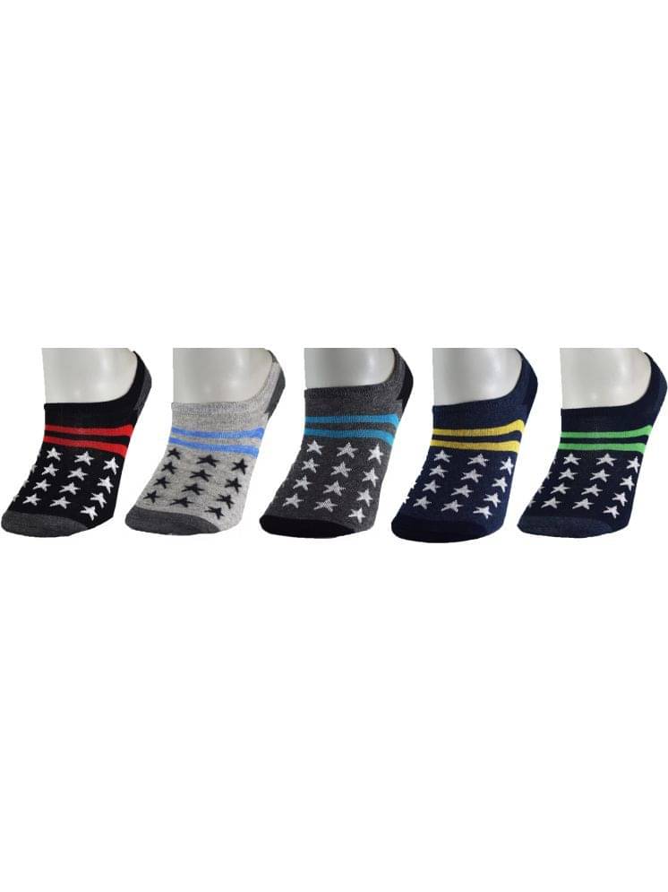 hicode Blended Men's Printed Multicolor Low Cut Socks ( Pack of 5 ) hicode Blended Men's Printed Multicolor Low Cut Socks ( Pack of 5 )