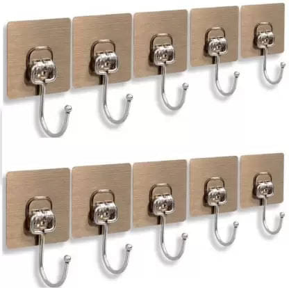     			mahek accessories Set of 10 Stainless Steel Hooks