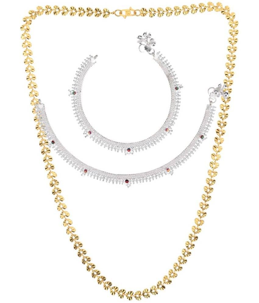 AanyaCentric Multicolor Anklets ( Pack of 3 ) - Anklets | Buy online on ZillyBuy