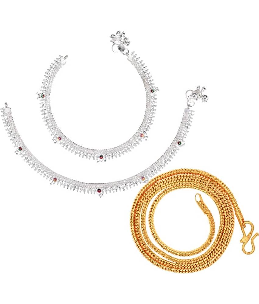 AanyaCentric Multicolor Anklets ( Pack of 3 ) - Anklets | Buy online on ZillyBuy