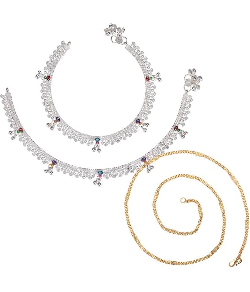 AanyaCentric Multicolor Anklets ( Pack of 3 ) - Anklets | Buy online on ZillyBuy
