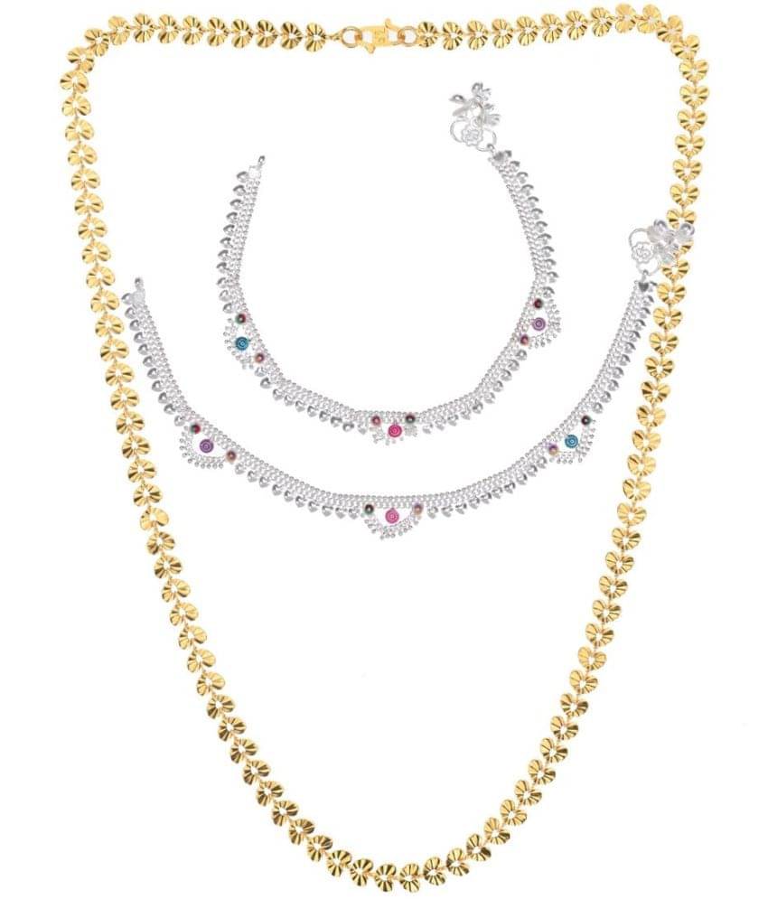     			AanyaCentric Multicolor Anklets ( Pack of 3 )