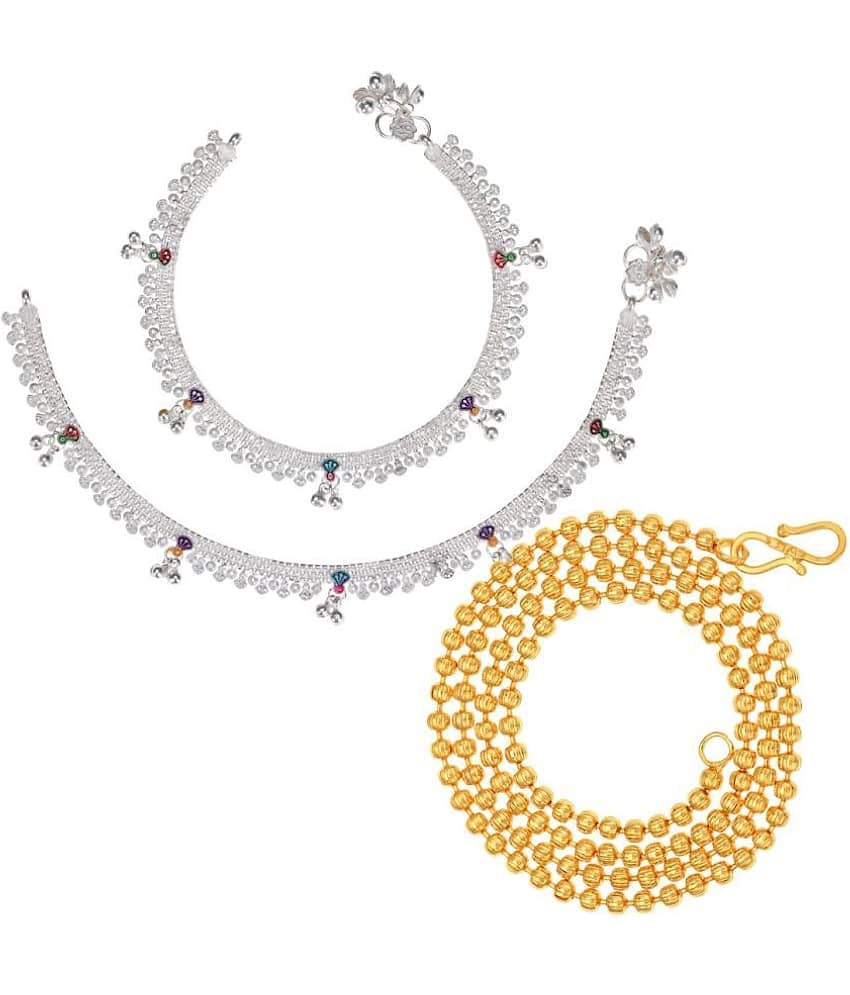AanyaCentric Multicolor Anklets ( Pack of 3 ) - Anklets | Buy online on ZillyBuy