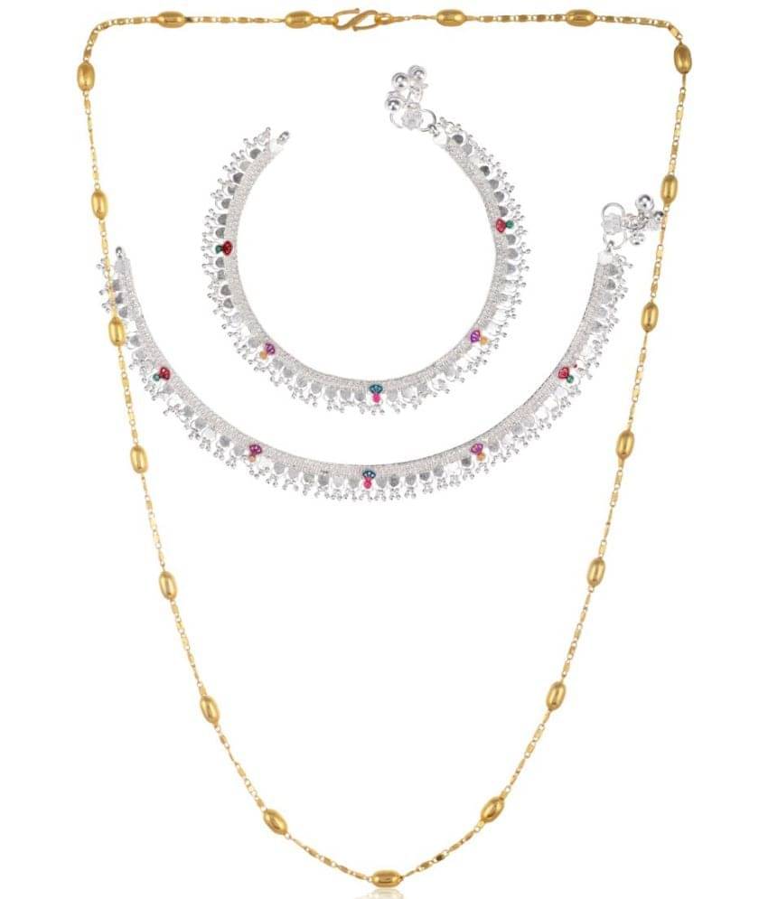     			AanyaCentric Multicolor Anklets ( Pack of 3 )