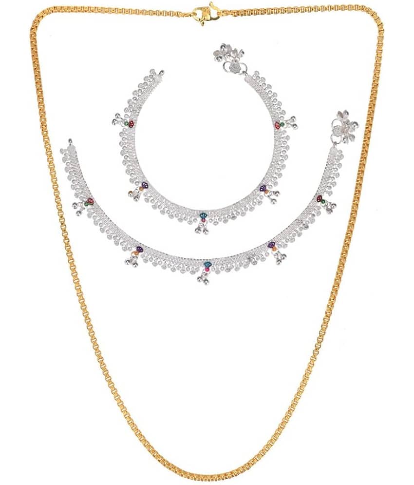 AanyaCentric Multicolor Anklets ( Pack of 3 ) - Anklets | Buy online on ZillyBuy