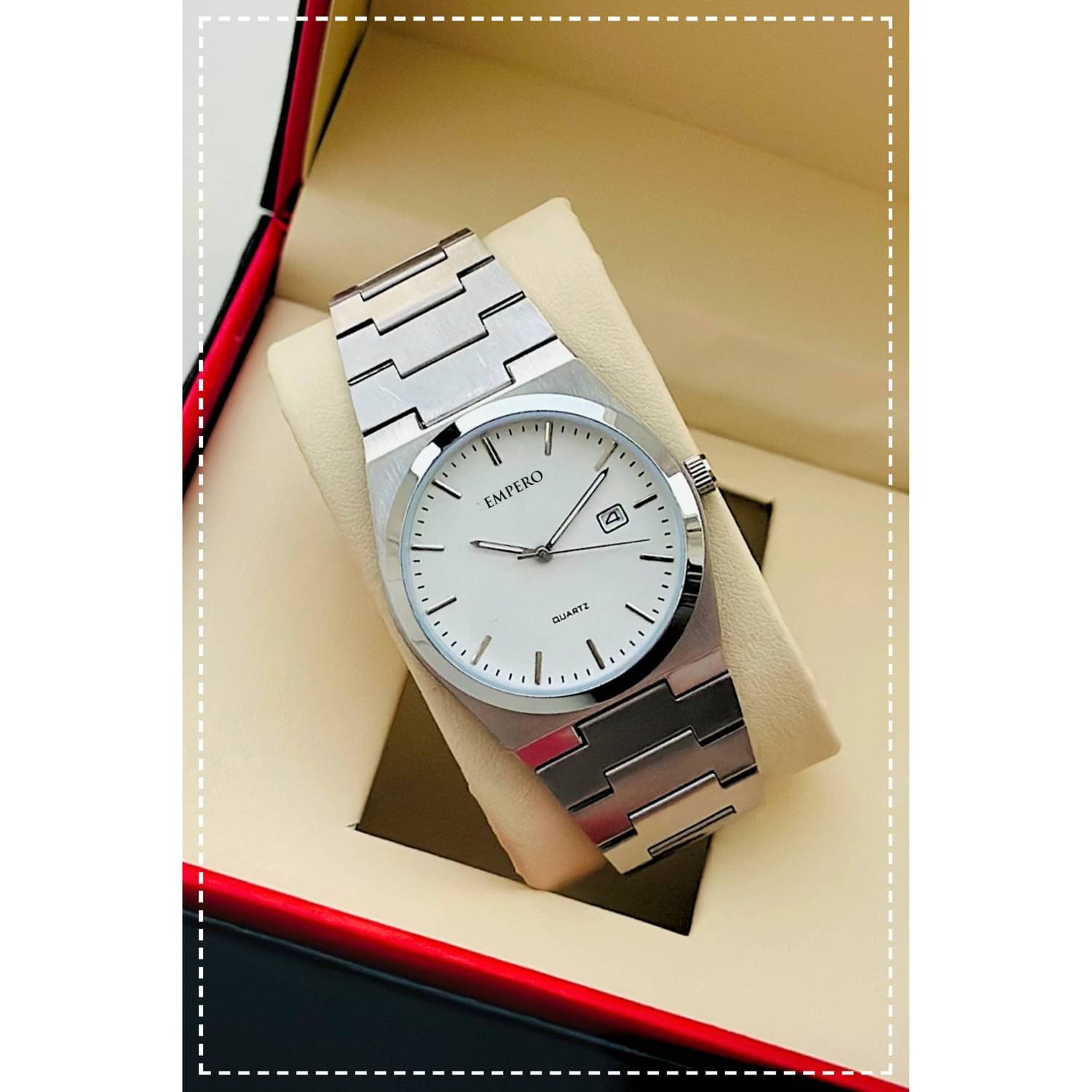     			EMPERO Silver Stainless Steel Analog Men's Watch