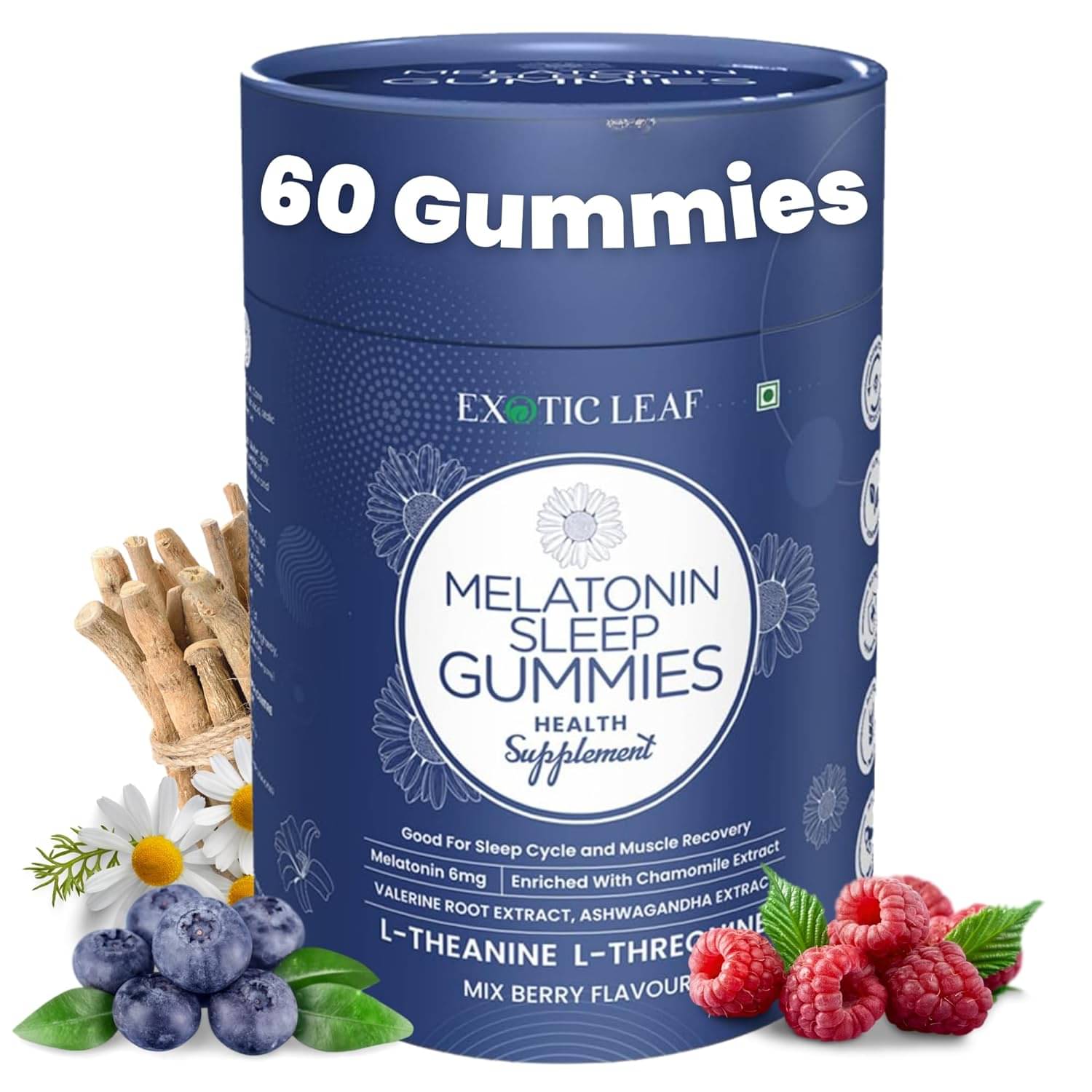 Exotic Leaf Melatonin Sleep Gummies for Relaxation, Stress Relief & Better Sleep (60 Nos)     			Exotic Leaf Melatonin Sleep Gummies for Relaxation, Stress Relief & Better Sleep (60 Nos)