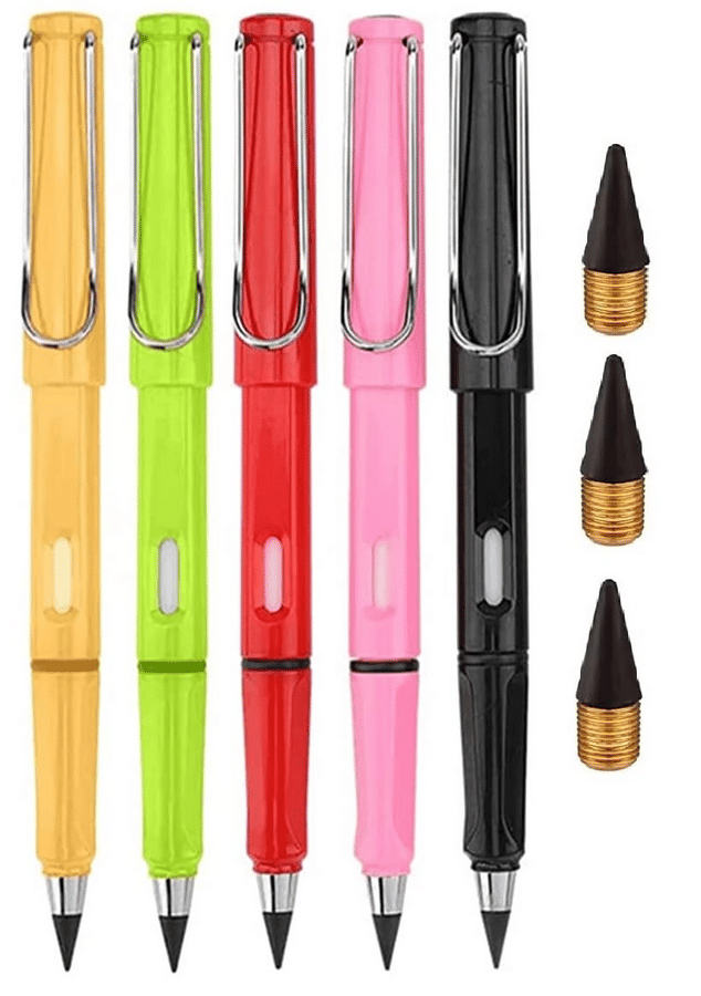 Everlasting Pencil With Eraser, Forever Pencil - Inkless Pen, Infinite Pencil  set of 5 - Stationery | Buy online on ZillyBuy