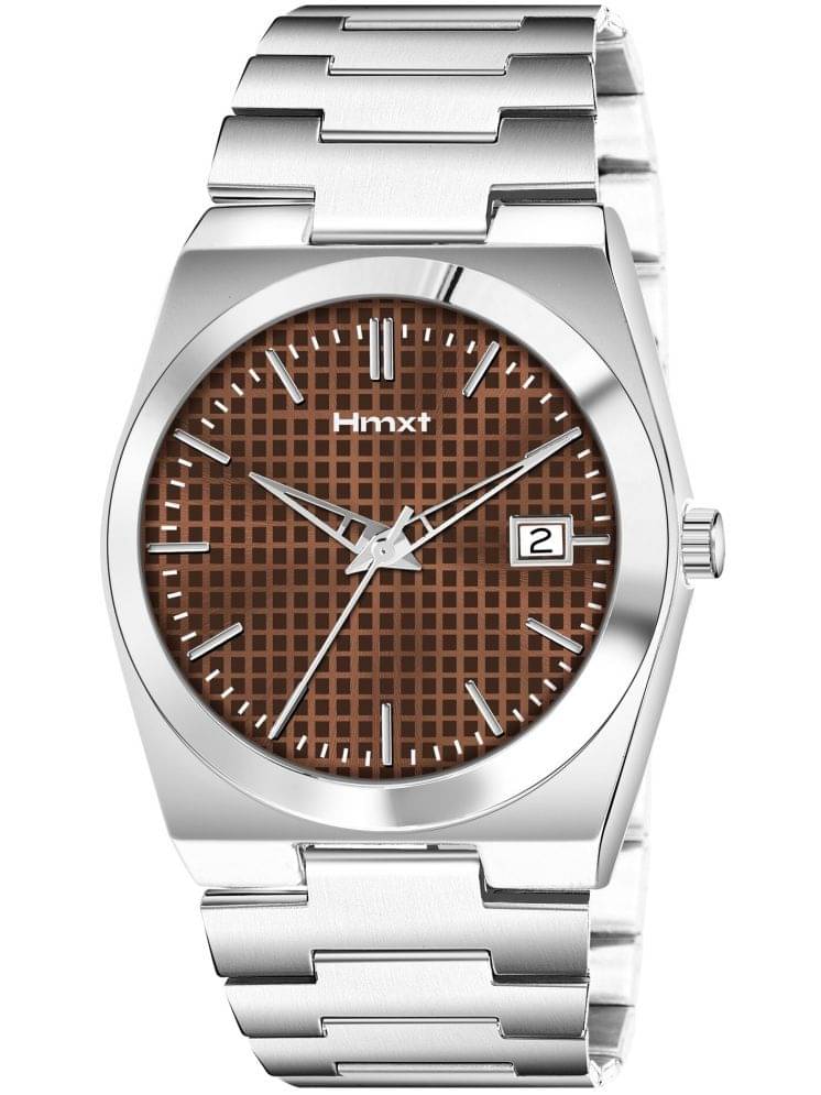     			HMXT Silver Stainless Steel Analog Men's Watch