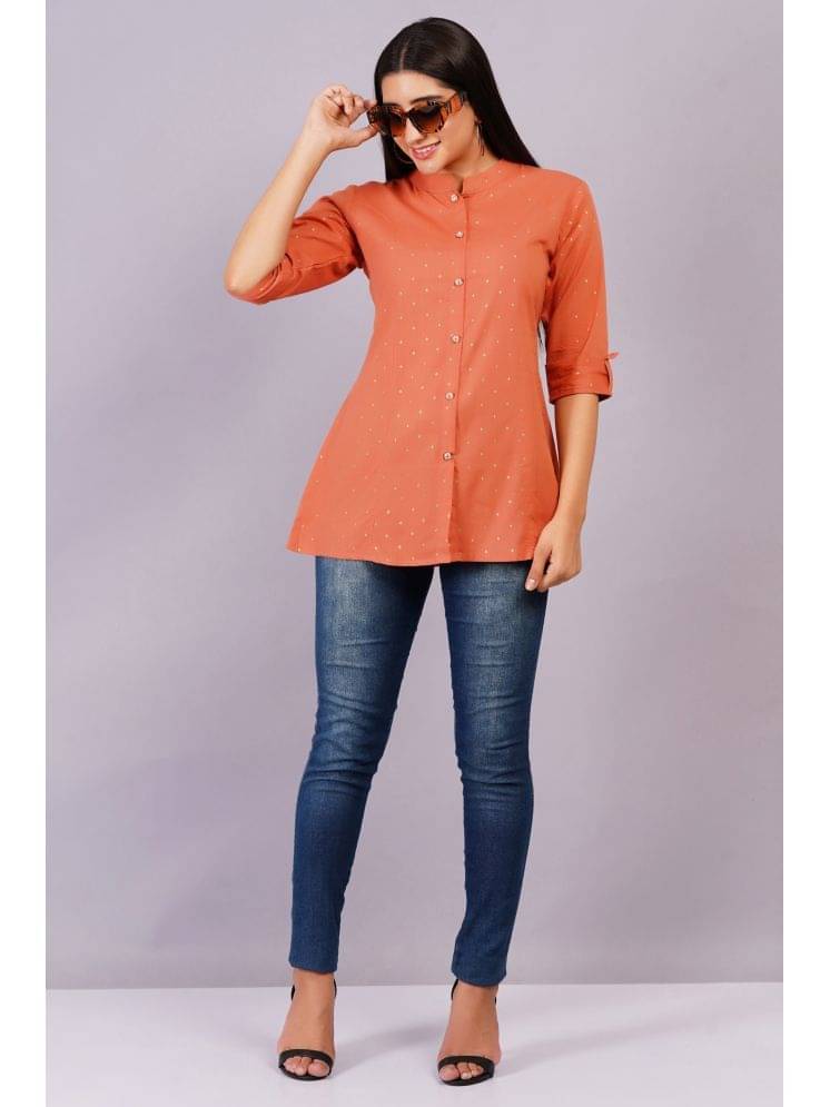     			JC4U Women's Cotton Tunic ( Rust )