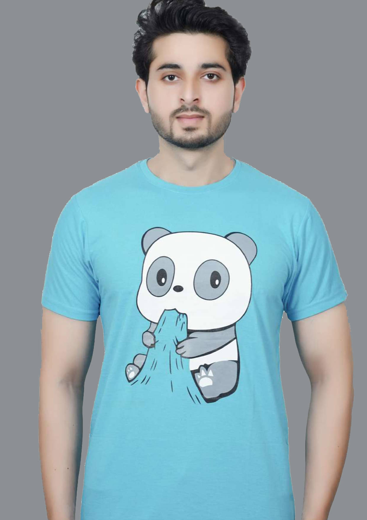     			Lycos Pack of 1 Cotton Blend Regular Fit Men's T-Shirt ( Aqua Blue )