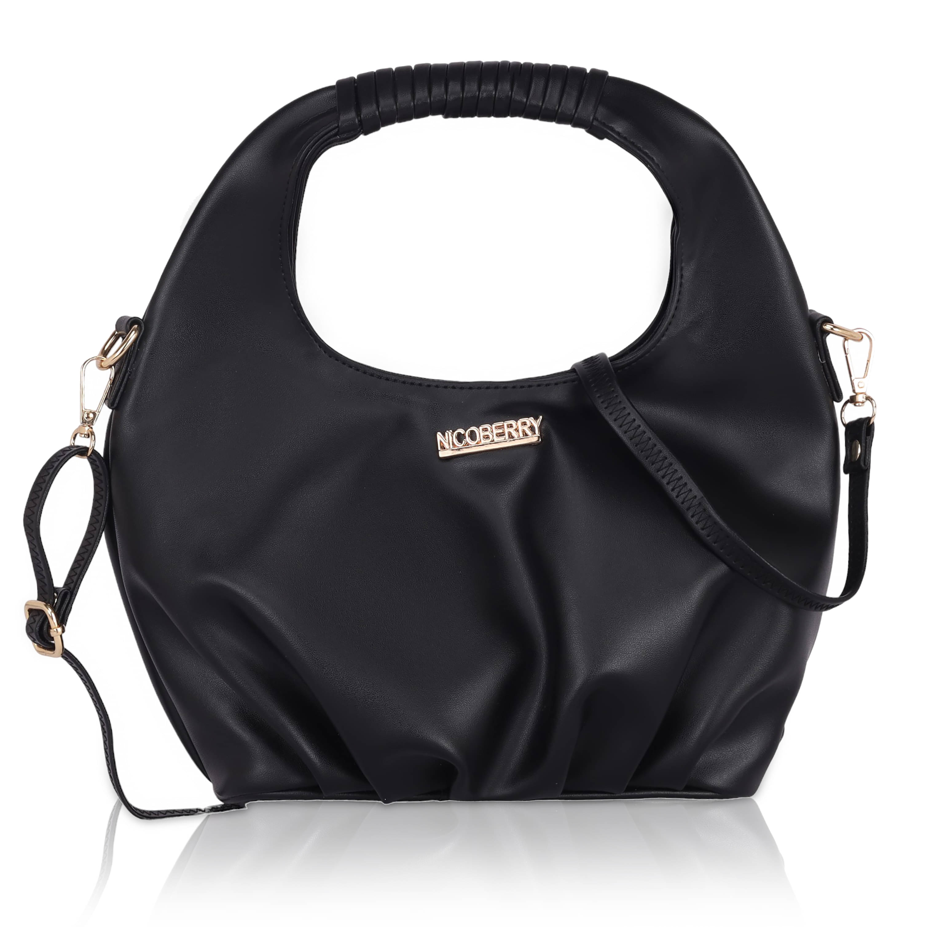     			Nicoberry Sling Bag PU Set of 1 ( Black )