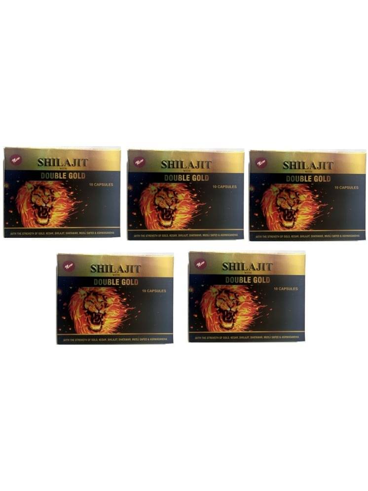     			SHILAJIT WITH DOUBLE GOLD (10 CAPSULE) PACK OF 5
