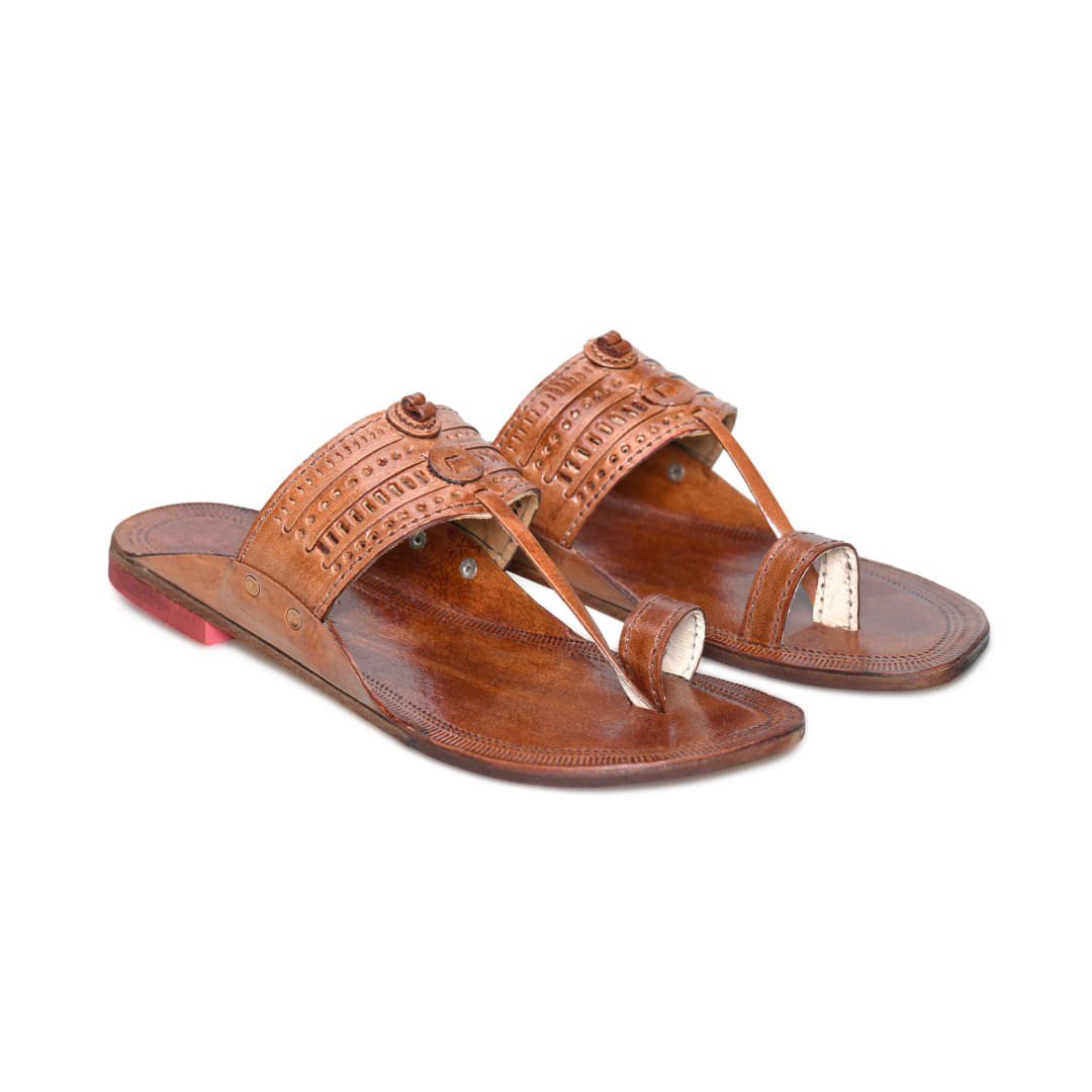     			STEPSOFT Brown Men's Kolhapuris
