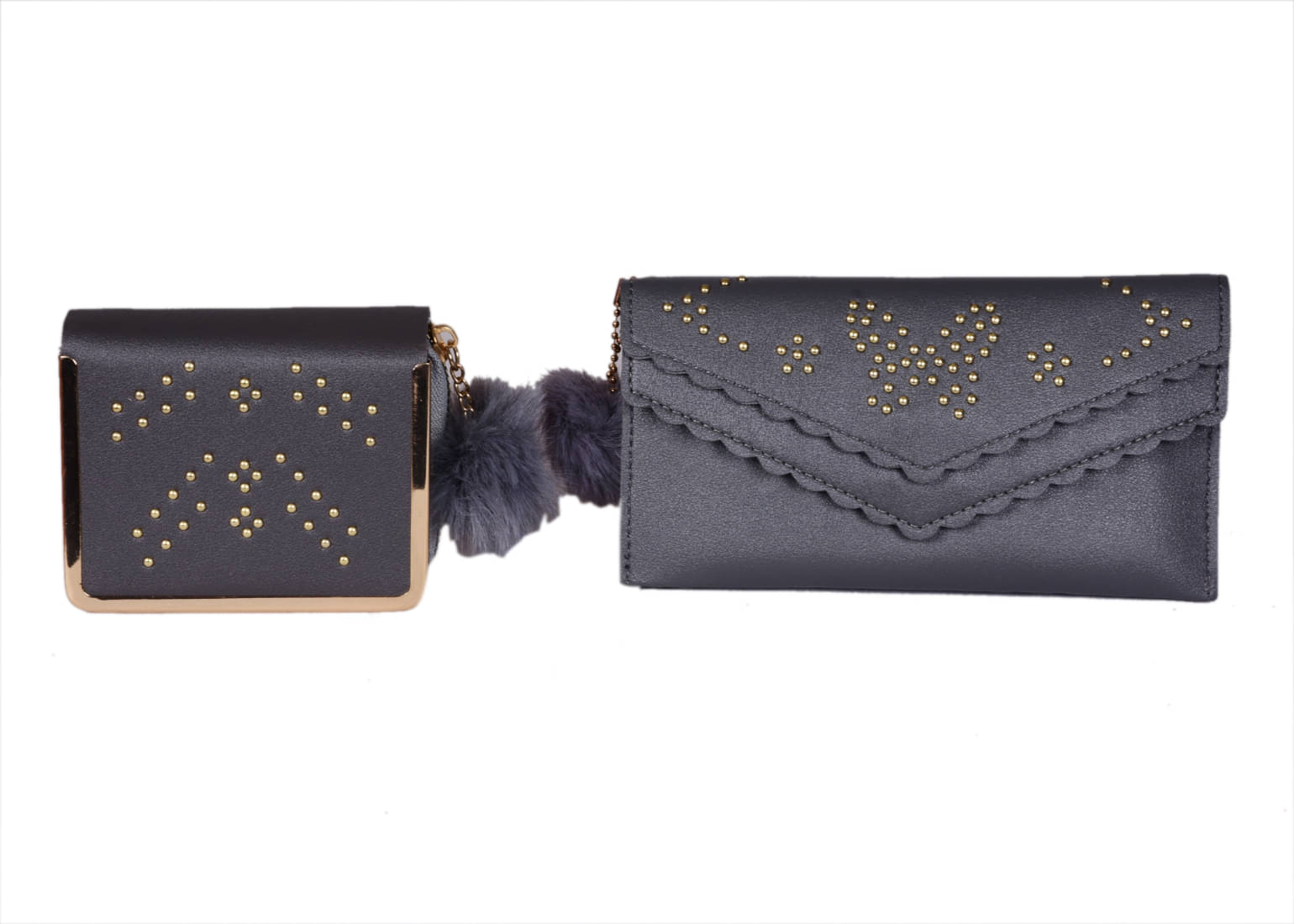     			SUNESH CREATION Black Fabric Envelope