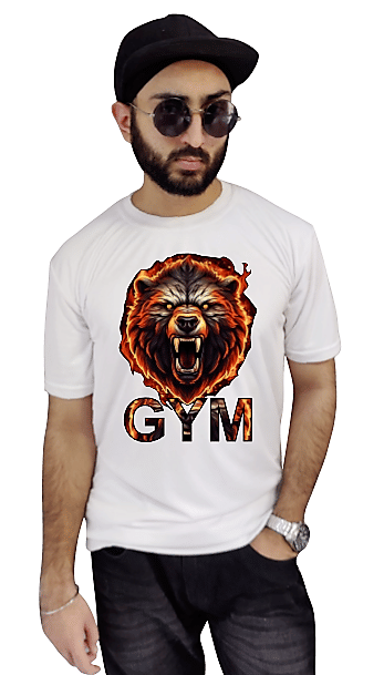 TRACKS Pack of 1 Polyester Regular Fit Men's T-Shirt ( White )