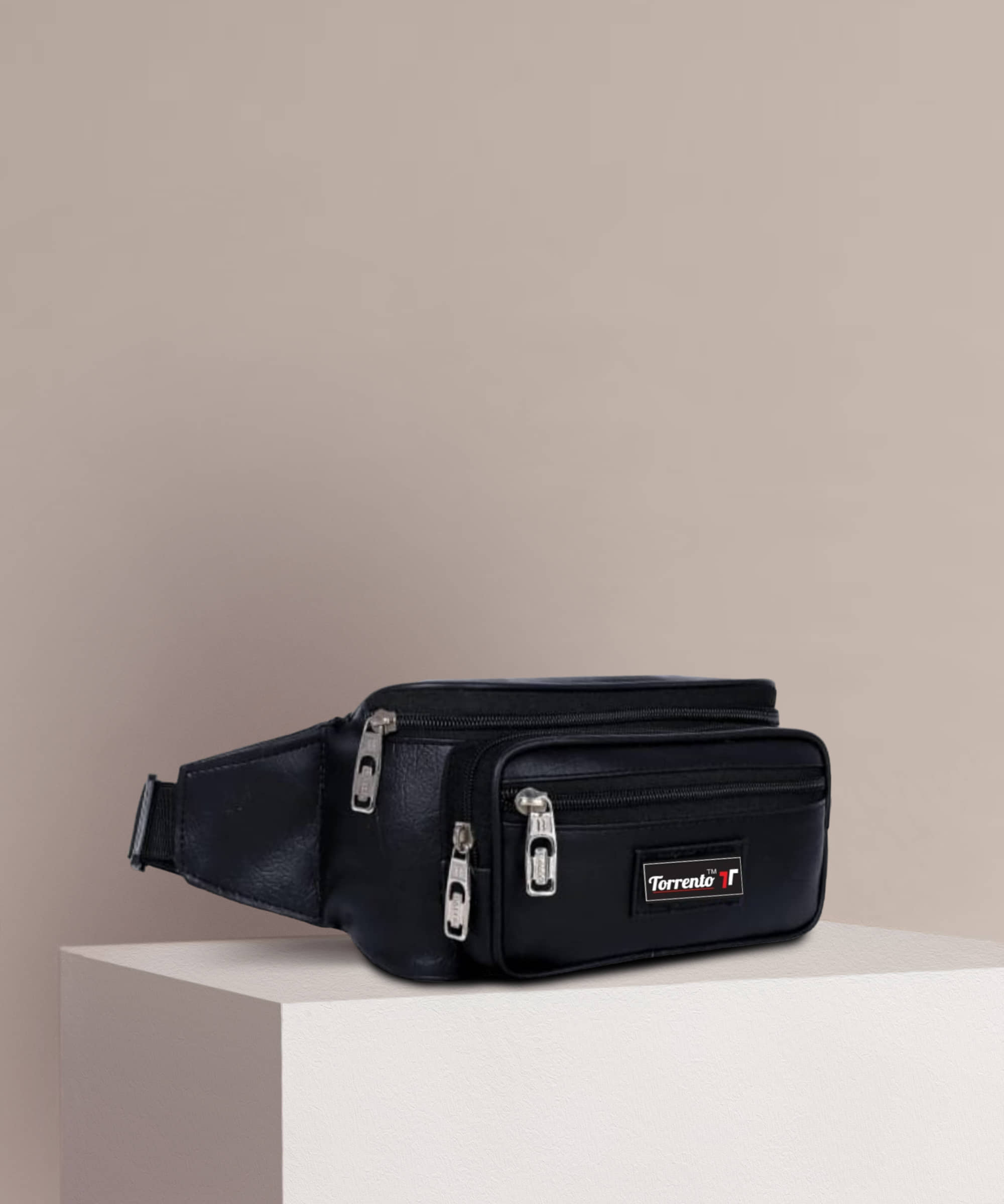 Torrento Travel Waist Bag P.U. Black Waist Pouch - Handbags | Buy online on ZillyBuy