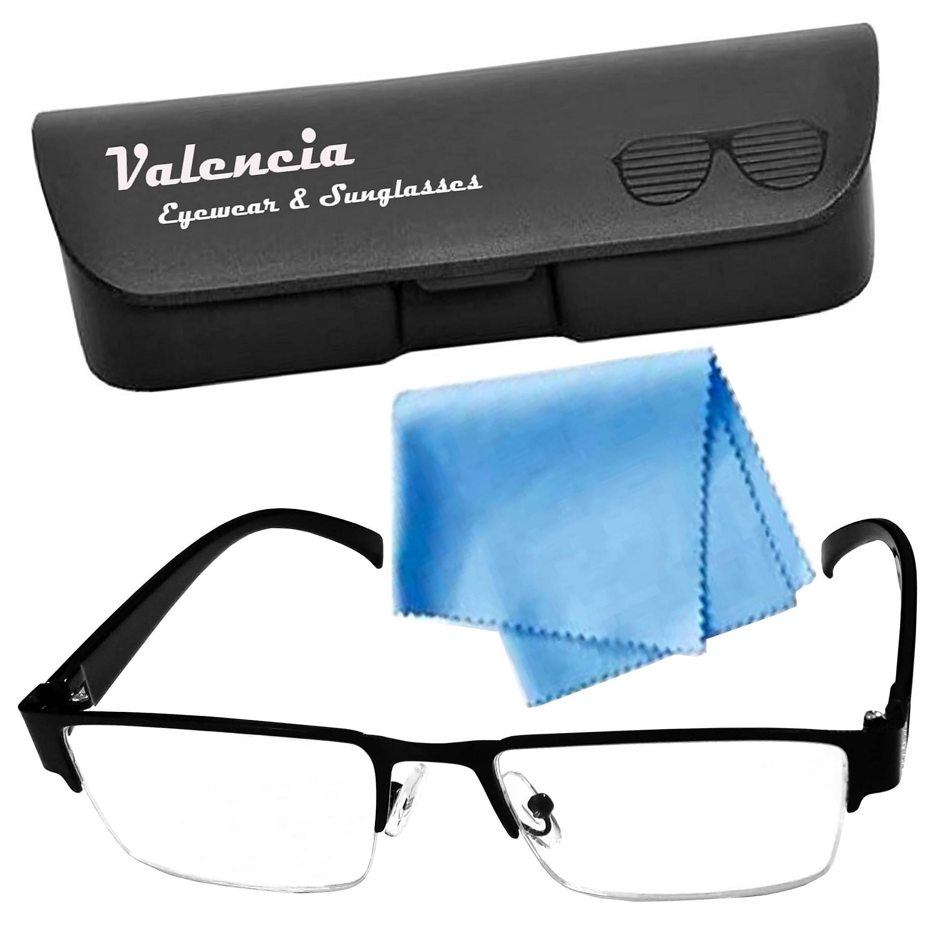 Valencia Rectangle Half Rim Reading Glasses Valencia Rectangle Half Rim Reading Glasses