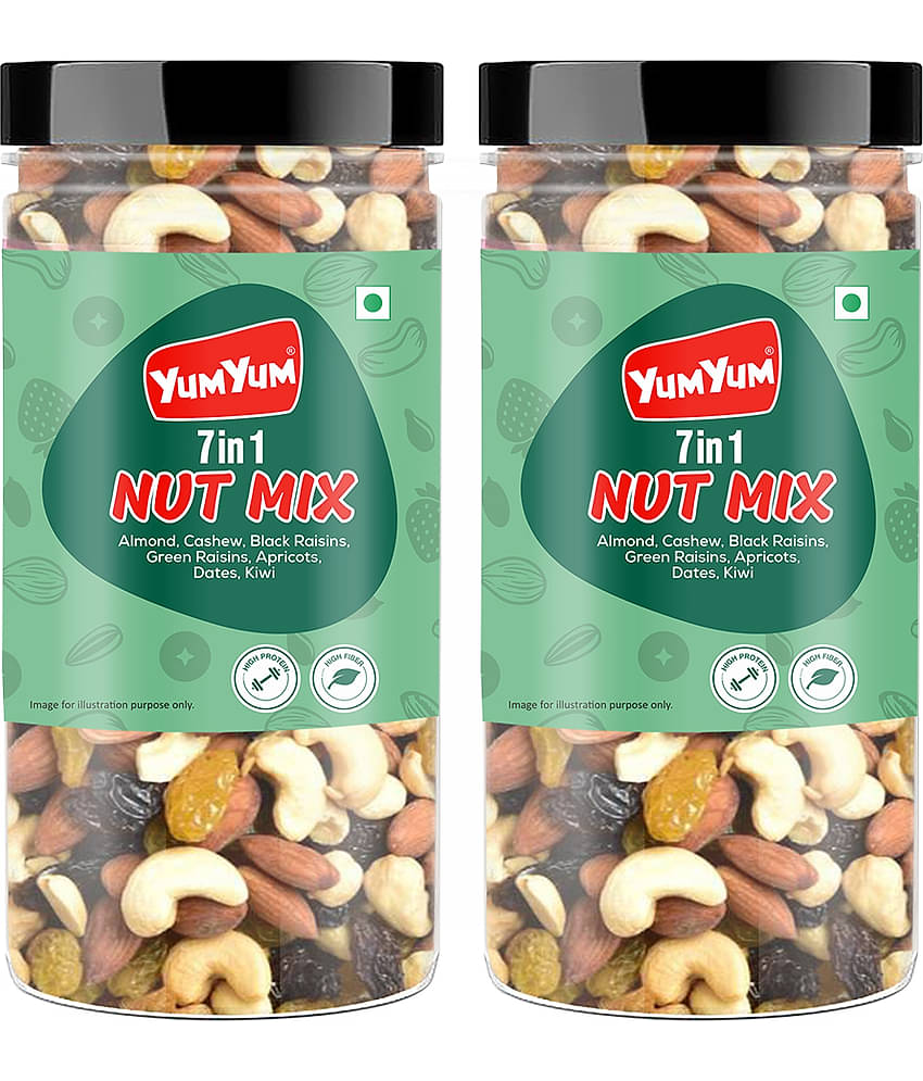 YUM YUM Healthy Mix Nuts, Seeds, and Berries Combo | Dry Fruits Trail Mix - Assorted Nuts (500 g)