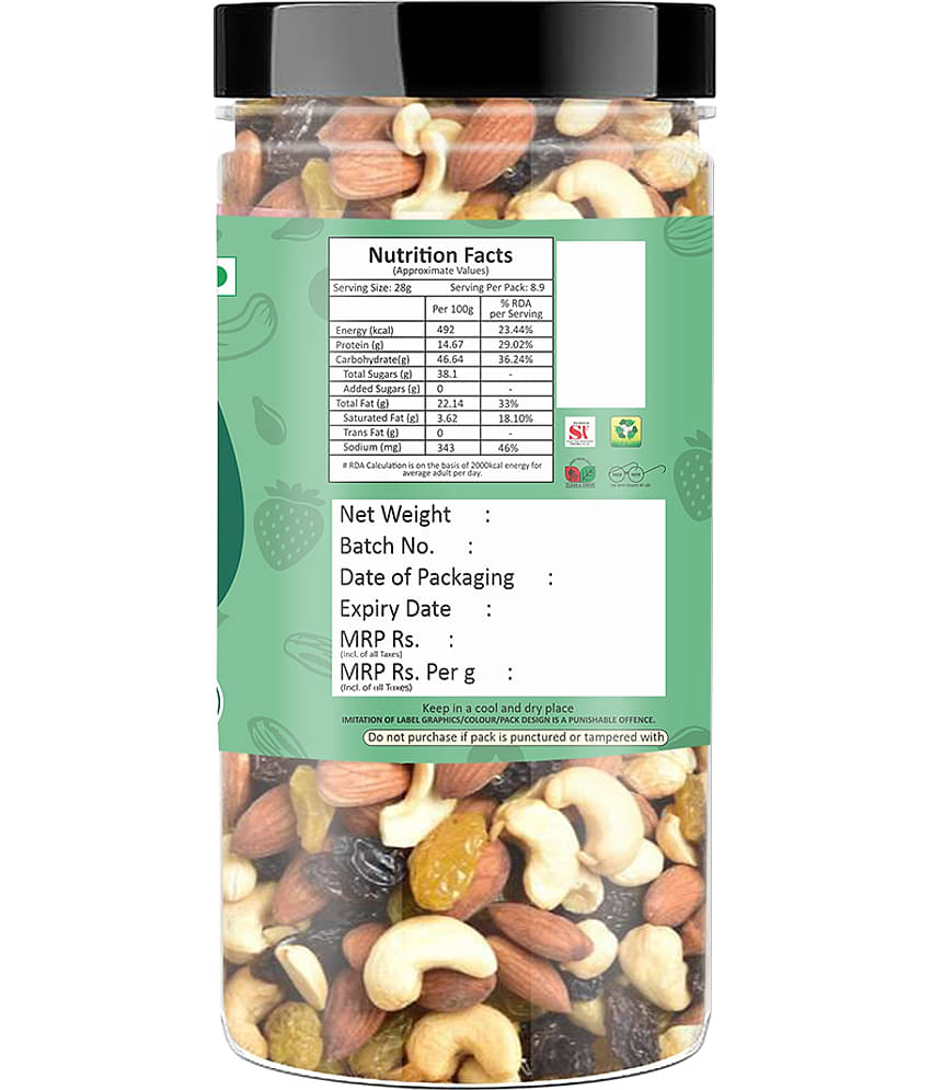 YUM YUM Healthy Mix Nuts, Seeds, and Berries Combo | Dry Fruits Trail Mix - Assorted Nuts (500 g)