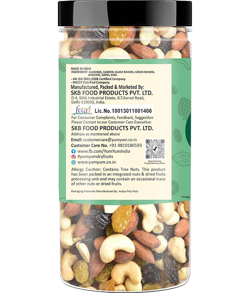 YUM YUM Healthy Mix Nuts, Seeds, and Berries Combo | Dry Fruits Trail Mix - Assorted Nuts (500 g)