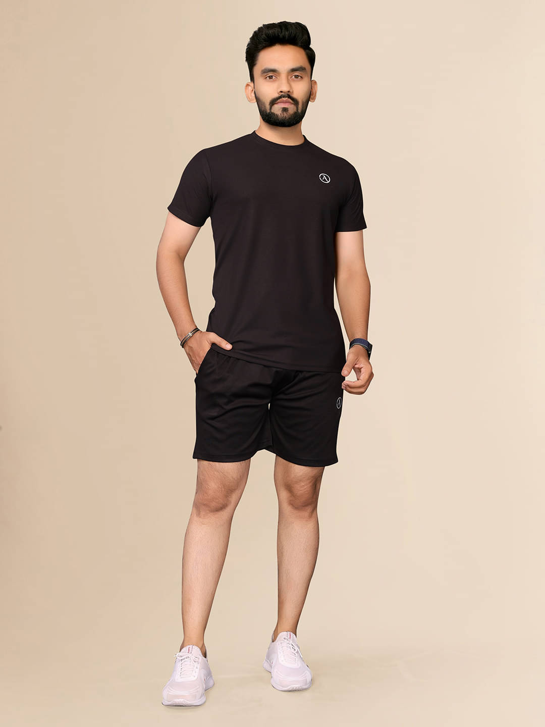 Anand Black Polyester Regular Fit Men's Tracksuit ( Pack of 1 )     			Anand Black Polyester Regular Fit Men's Tracksuit ( Pack of 1 )