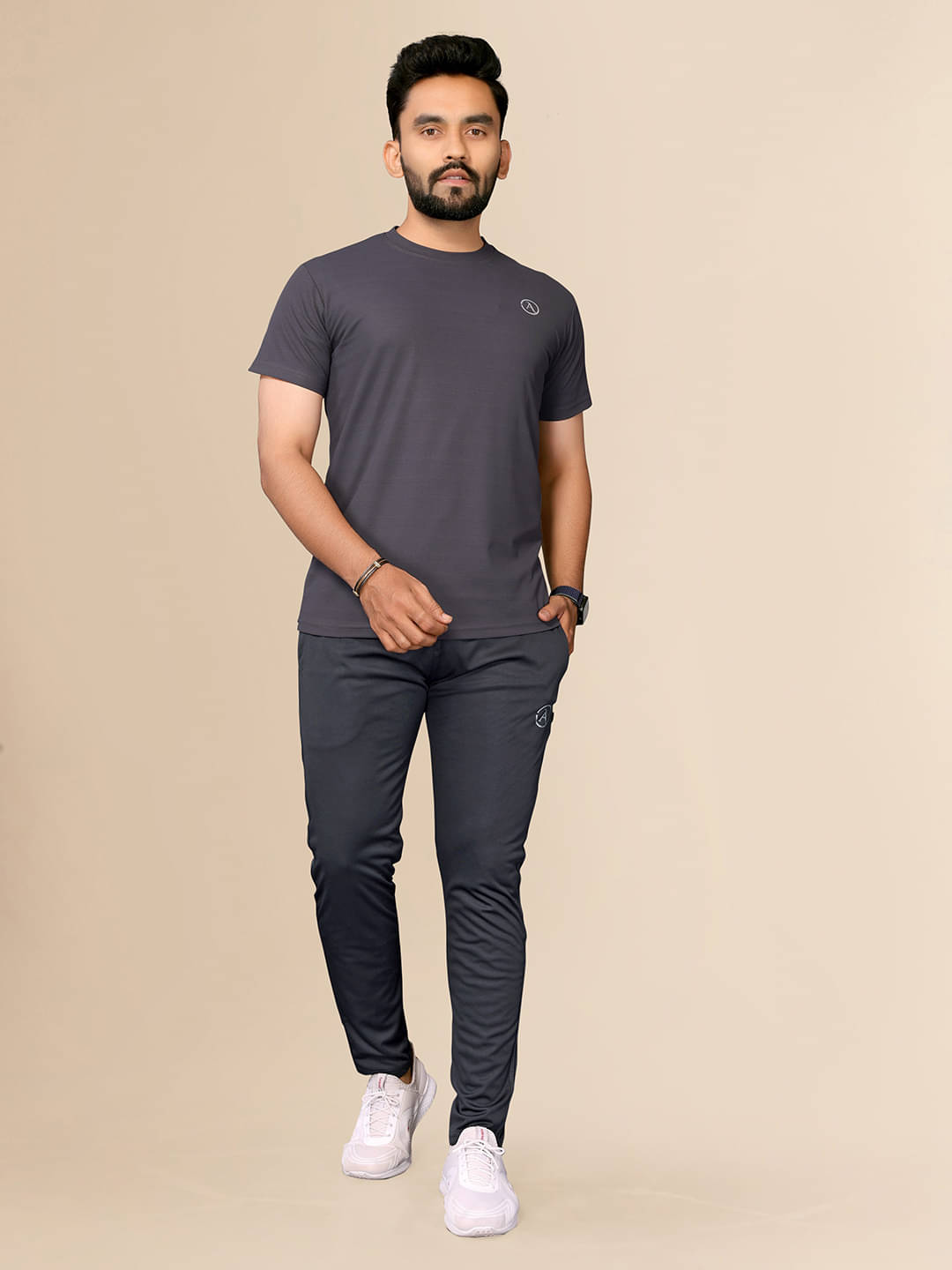 Anand Grey Polyester Regular Fit Men's Tracksuit ( Pack of 1 )     			Anand Grey Polyester Regular Fit Men's Tracksuit ( Pack of 1 )