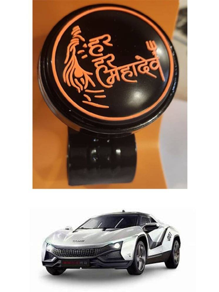 Car Steering Knob (Har Har Mahadev, Pack Of 1) For Tata Racemo Car Steering Knob (Har Har Mahadev, Pack Of 1) For Tata Racemo