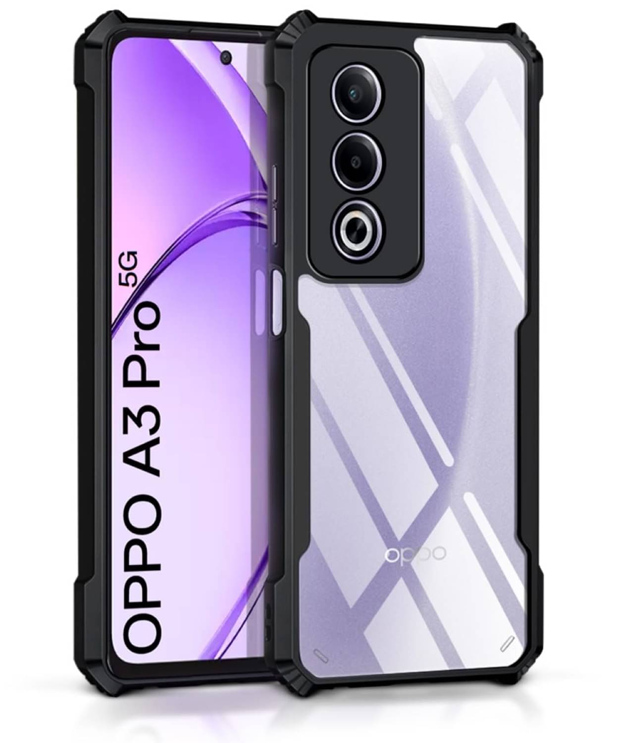     			Case Vault Covers Bumper Cases Compatible For Polycarbonate OPPO A3 Pro 5G ( Pack of 1 )