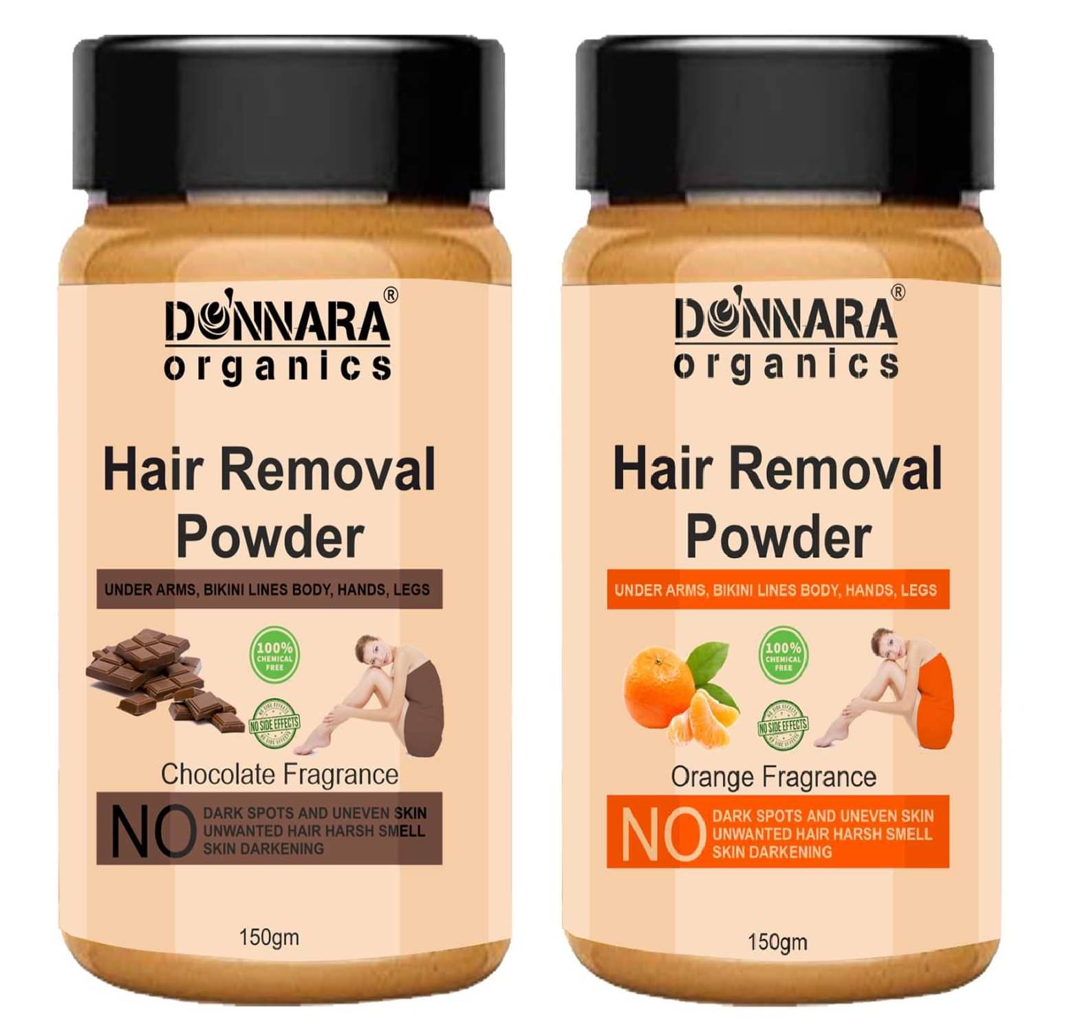     			Donnara Organics Natural Hair Removal Powder for Men & Women 150 ( Pack of 2 )