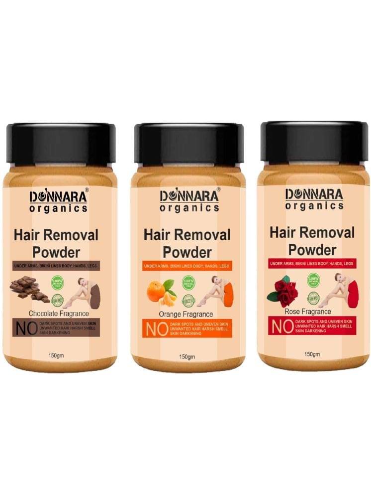     			Donnara Organics Natural Hair Removal Powder for Men & Women 150 ( Pack of 3 )