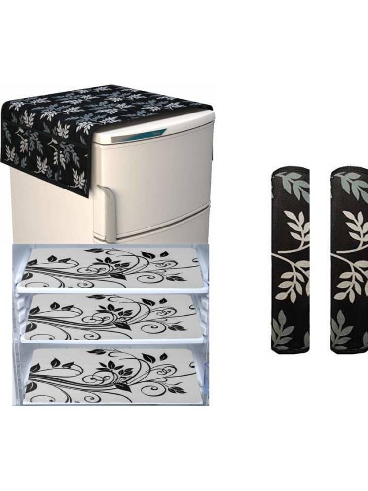Fabolic Polyester Nature Fridge Mat & Cover ( 97 54 ) Pack of 6 - Black Fabolic Polyester Nature Fridge Mat & Cover ( 97 54 ) Pack of 6 - Black