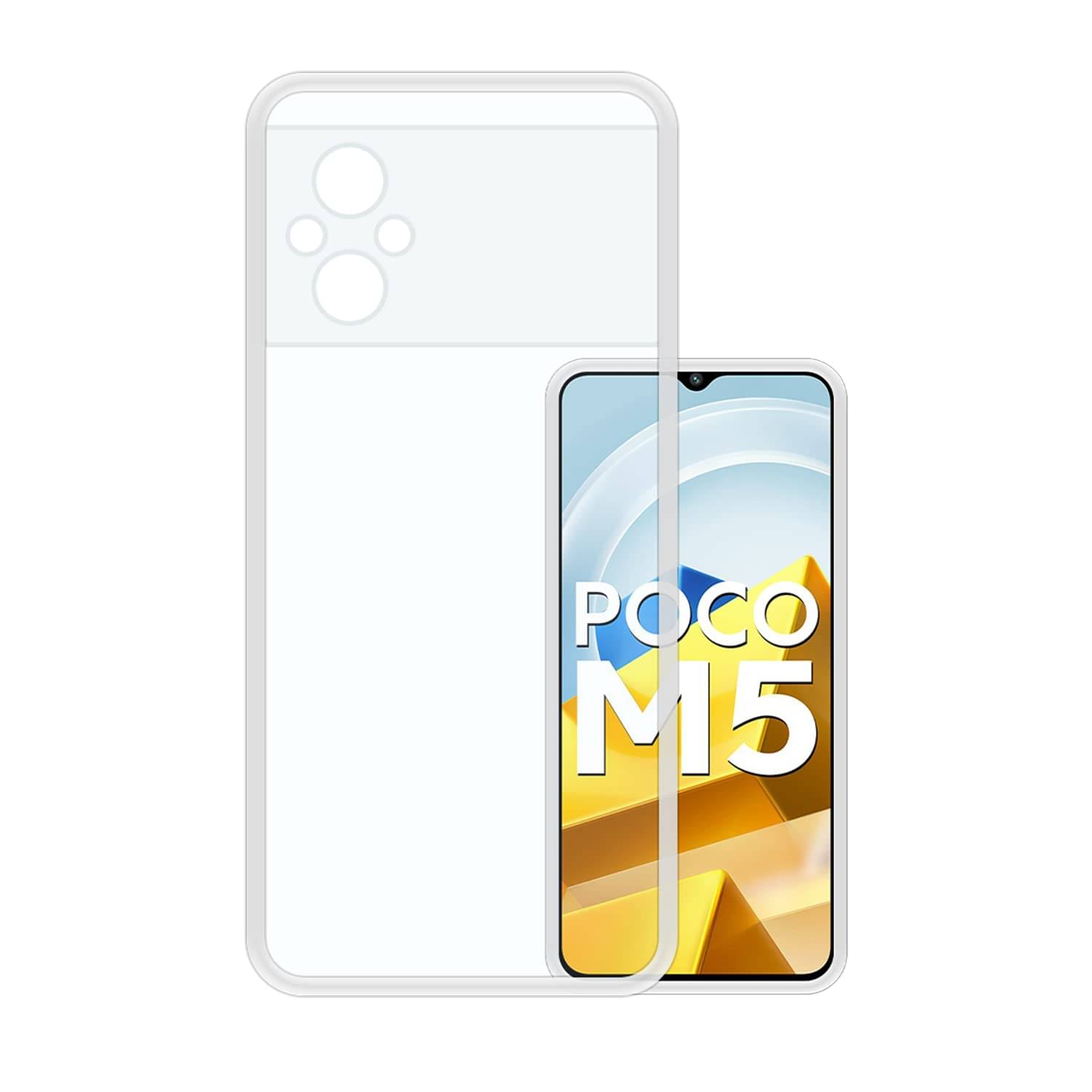 Gemesha Plain Cases Compatible For Silicon POCO M5 ( Pack of 1 ) Gemesha Plain Cases Compatible For Silicon POCO M5 ( Pack of 1 )
