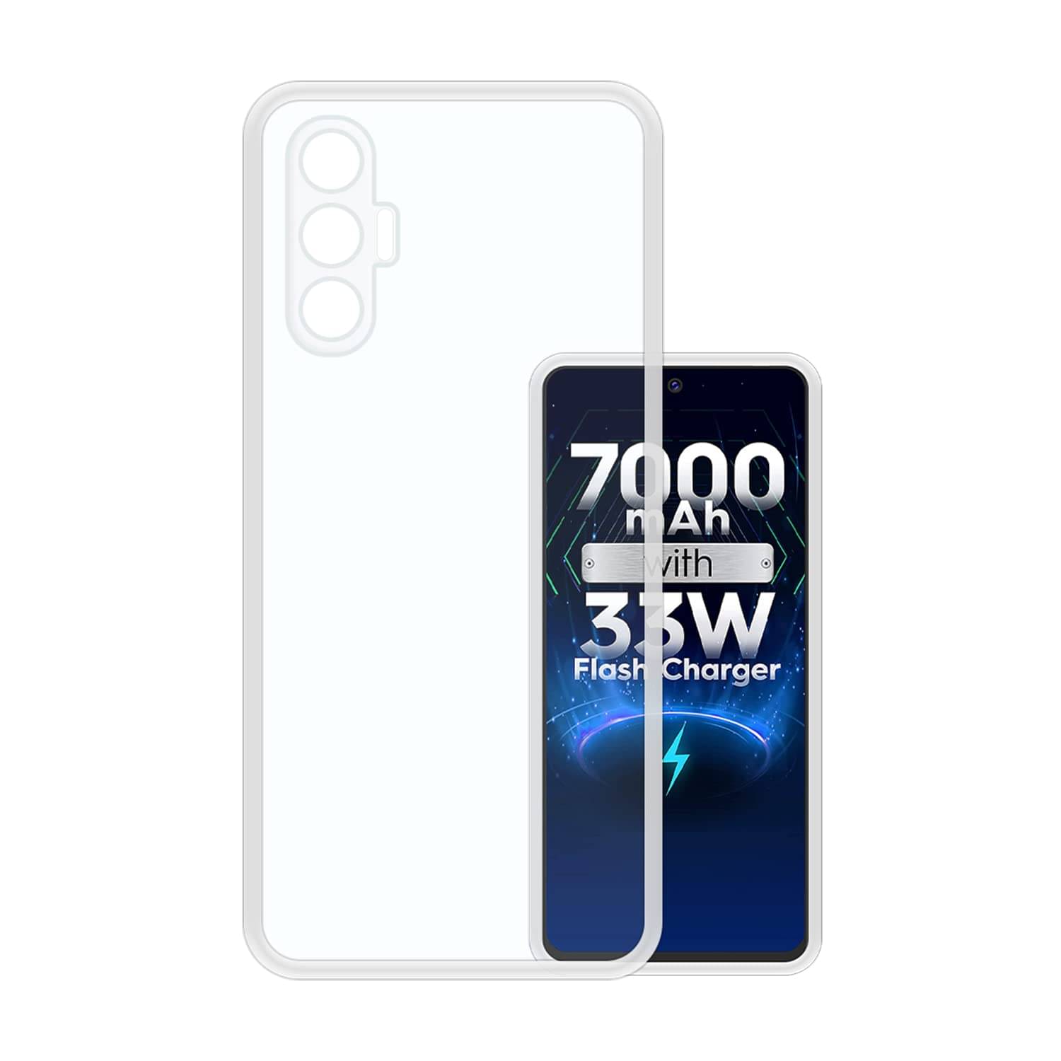     			Gemesha Plain Cases Compatible For Silicon TECNO POVA 3 ( Pack of 1 )