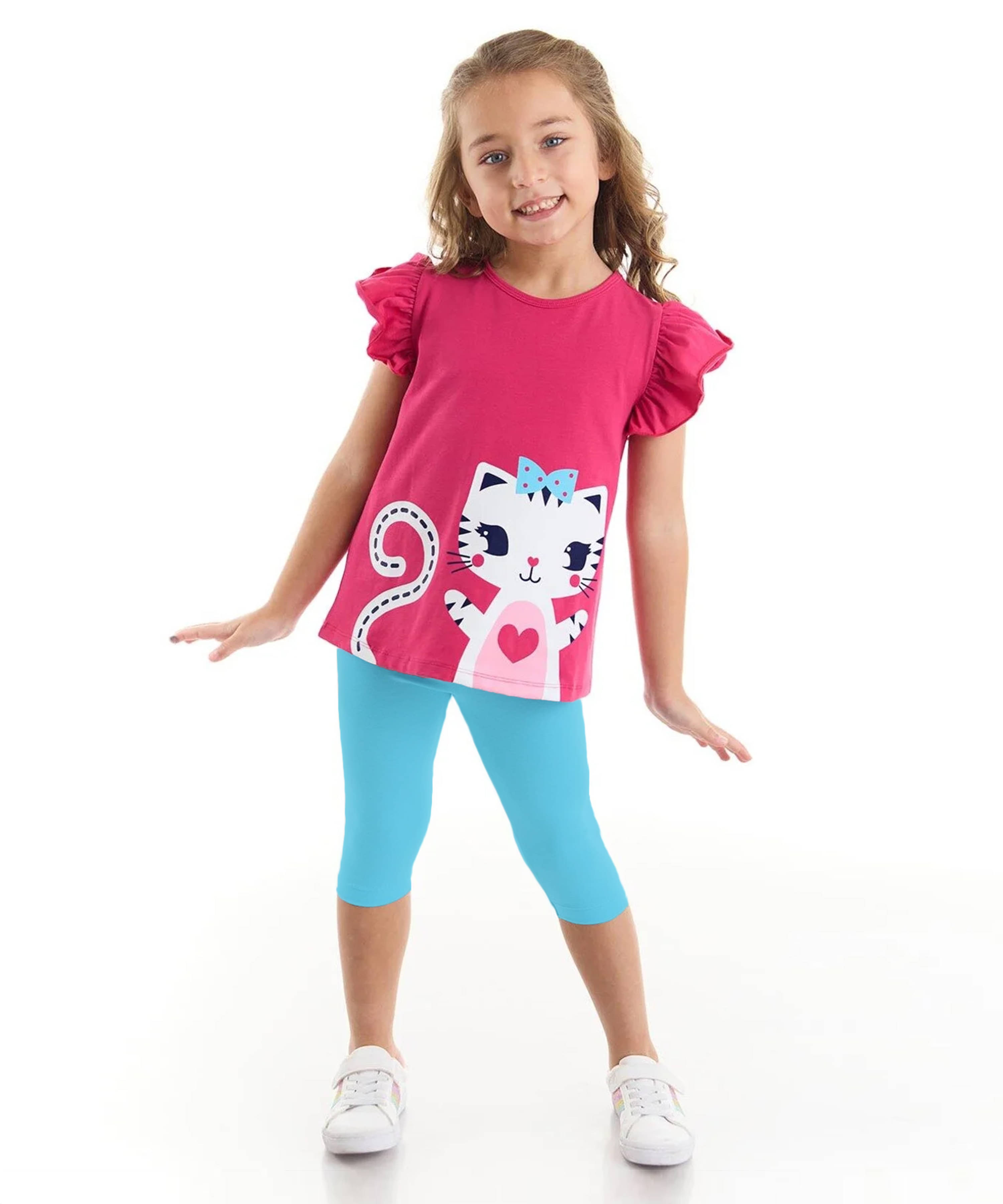     			J&JP Pack of 1 Girls Cotton Blend Top With Pants ( Multicolor )