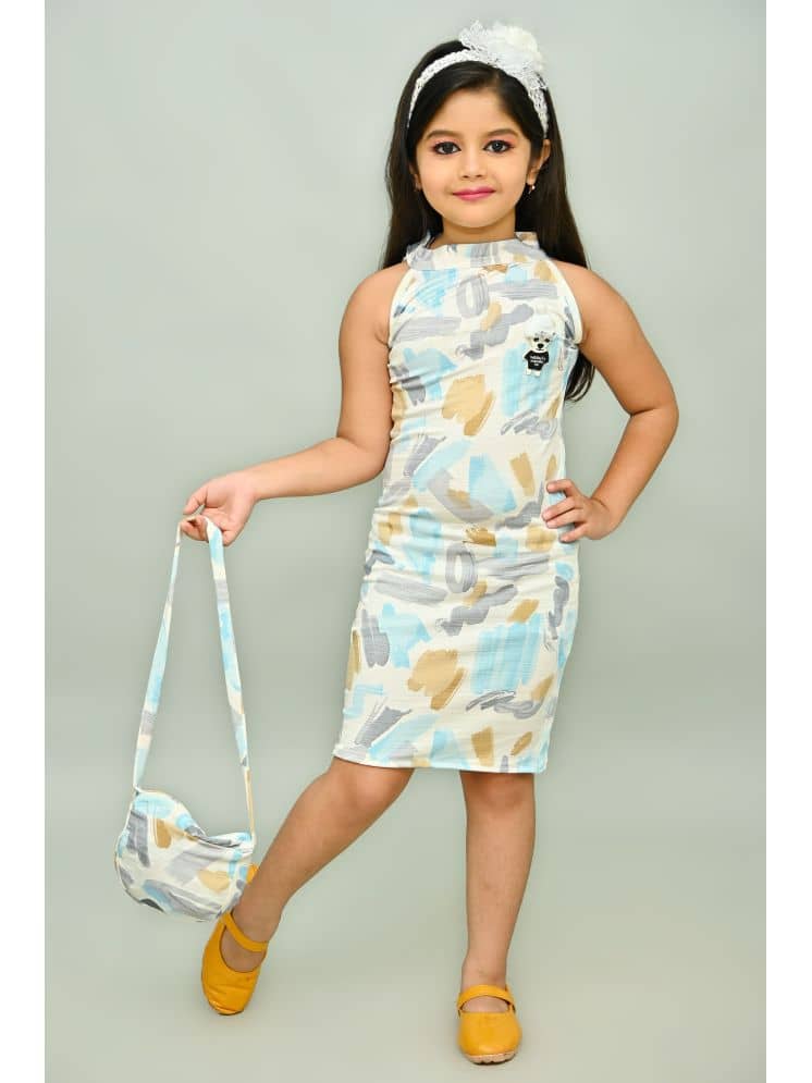 JCT DRESSES Crepe A-line Dress For Girls ( Pack of 1 , Multicolor )