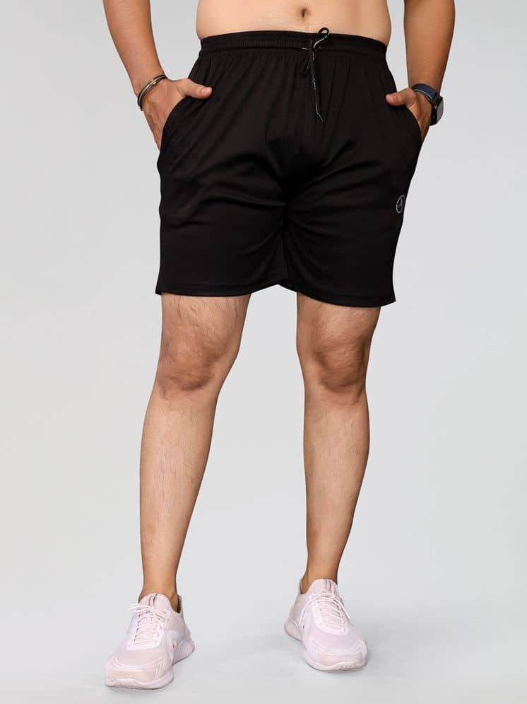 Kashvi Black Polyester Men's Shorts ( Pack of 1 ) - Shorts | Buy online on ZillyBuy