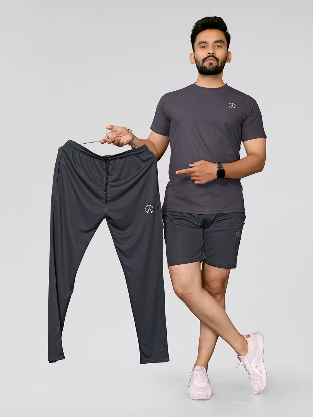 Kashvi Grey Polyester Regular Fit Men's Tracksuit ( Pack of 1 ) Kashvi Grey Polyester Regular Fit Men's Tracksuit ( Pack of 1 )