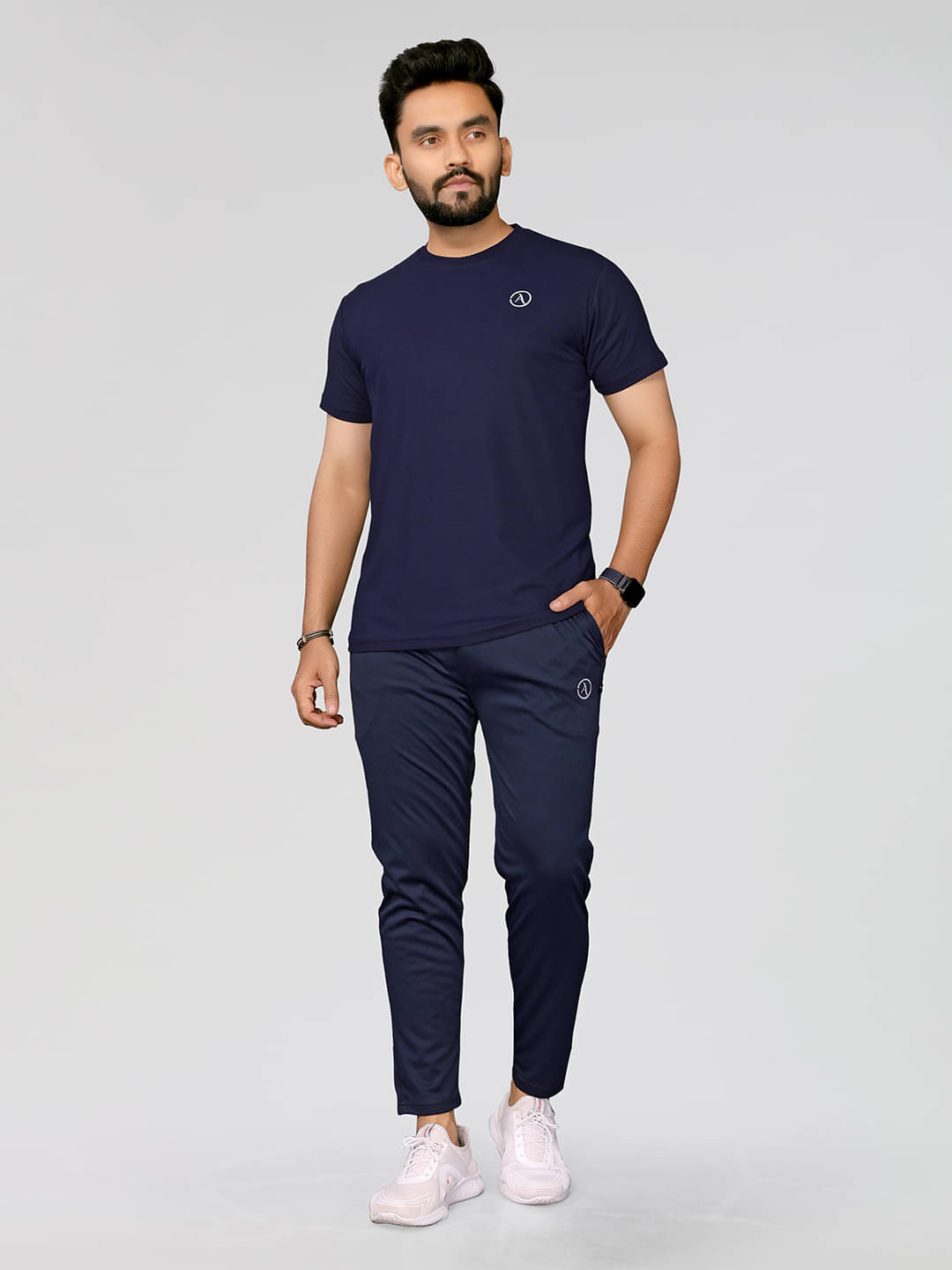 Kashvi Navy Blue Polyester Regular Fit Men's Tracksuit ( Pack of 1 ) Kashvi Navy Blue Polyester Regular Fit Men's Tracksuit ( Pack of 1 )