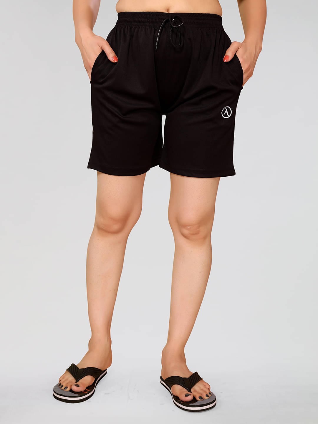 Kashvi Polyester Bermuda - Black Kashvi Polyester Bermuda - Black