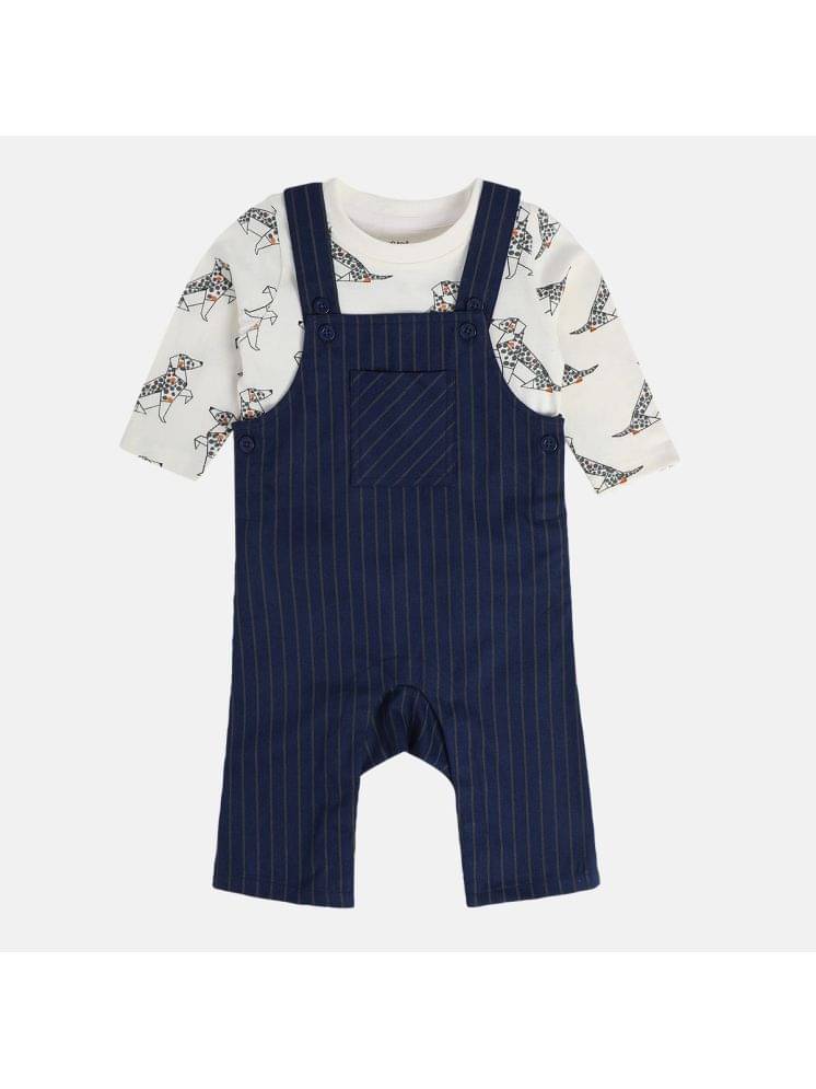     			MINI KLUB Pack of 1 Baby Boys Cotton Dungaree Sets ( Gray )