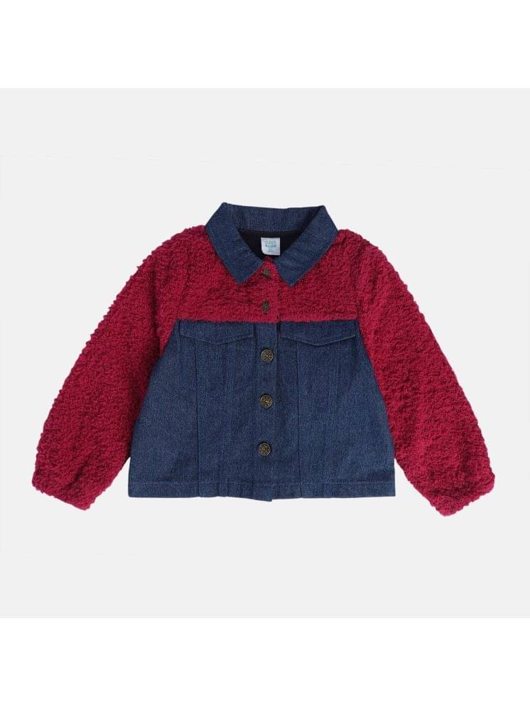 MINI KLUB Girls Acrylic Denim Jackets For ( Pack of 1 , Multi Color ) MINI KLUB Girls Acrylic Denim Jackets For ( Pack of 1 , Multi Color )