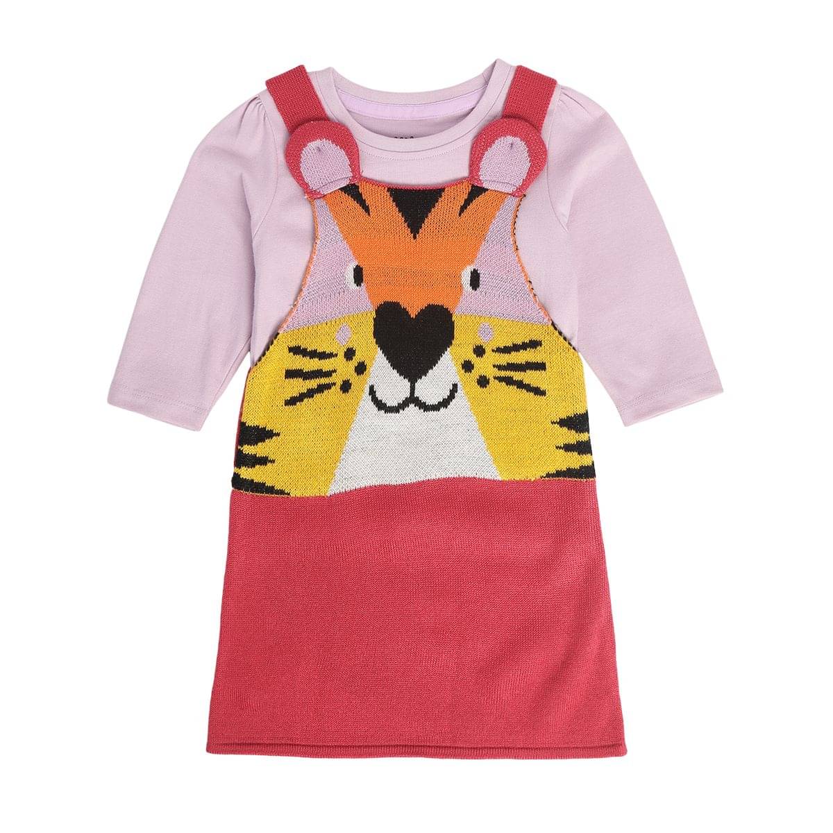    			MINI KLUB Pack of 2 Baby Girls Cotton Dungaree Sets ( Multi )